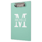 Einfacher Monogramm-Name mit Initiale Klemmbrett (Links)