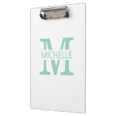 Einfacher Monogramm-Name mit Initiale Klemmbrett (Links)