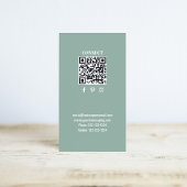 Einfacher Monogramm-QR-Code Grün | Verbinde dich m Visitenkarte