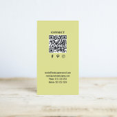 Einfacher Monogramm-QR-Code Orange | Verbinde dich Visitenkarte