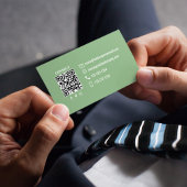Einfacher Monogramm-QR-Code Rosa | Verbinde dich m Visitenkarte