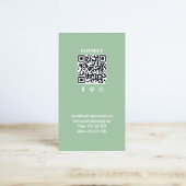 Einfacher Monogramm-QR-Code Rosa | Verbinde dich m Visitenkarte