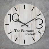 Einfacher Name der einfachen Rufnummer aus hellem  Große Wanduhr