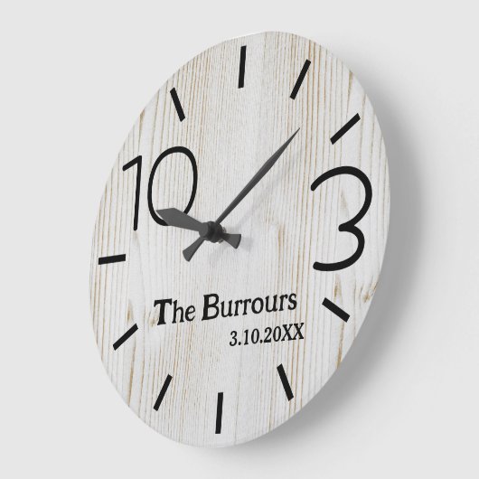 Einfacher Name der einfachen Rufnummer aus hellem Große Wanduhr (Winkel)