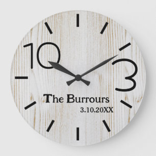 Einfacher Name der einfachen Rufnummer aus hellem  Große Wanduhr