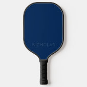 Einfacher Name der Navy Blue Monogram Pickleball Schläger (Vorderseite)