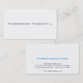 EINFACHER NAME MIT BLUE DOT-Visitenkarte Visitenkarte (Vorne/Hinten)