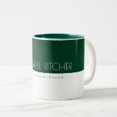 Einfacher Name und Job für das benutzerdefinierte  Zweifarbige Tasse (VorderseiteRechts)