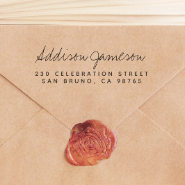 Einfacher Name und Rücksendeadresse Permastempel