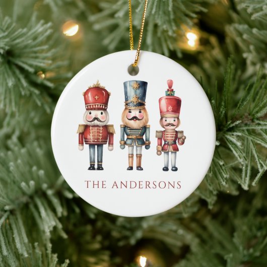 Einfacher Nutcracker Weihnachtsurlaub Keramik Ornament (Baum)