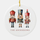 Einfacher Nutcracker Weihnachtsurlaub Keramik Ornament (Hinten)