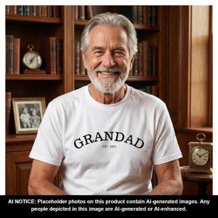 Einfacher Opa etablierte benutzerdefinierte Jahr G T-Shirt