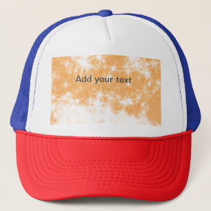 Einfacher orange Glitter Glanz Sterne fügen Sie Ih Truckerkappe