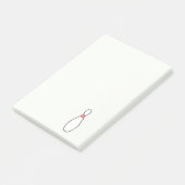 Einfacher orange Illustrations-Bowling Post-it Klebezettel (angewinkelt)