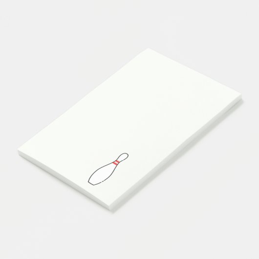 Einfacher orange Illustrations-Bowling Post-it Klebezettel (angewinkelt)