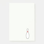 Einfacher orange Illustrations-Bowling Post-it Klebezettel (Vorderseite)