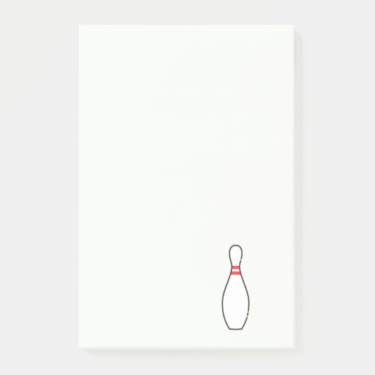 Einfacher orange Illustrations-Bowling Post-it Klebezettel (Vorderseite)