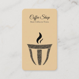Einfacher Ornament-Coffee Shop Beruflich Visitenkarte