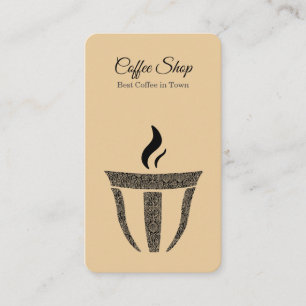 Einfacher Ornament-Coffee Shop Beruflich Visitenkarte