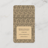 Einfacher Ornament-Coffee Shop Beruflich Visitenkarte (Rückseite)