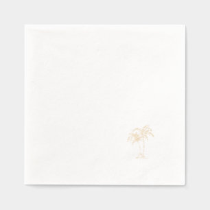 Einfacher Palmenbaum aus Goldfolie Allgemein Servietten Mit Folie