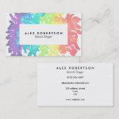 Einfacher pastellfarbener Regenbogen Visitenkarte (Vorne/Hinten)