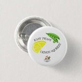 Einfacher Peasy Zitronen-Pressungs-Knopf Button (Vorne & Hinten)