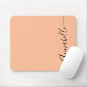 Einfacher Pfirsich personalisierter Name Mousepad (Mit Mouse)