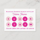 Einfacher Pink & Black Business QR Code Treuekarte (Vorderseite)