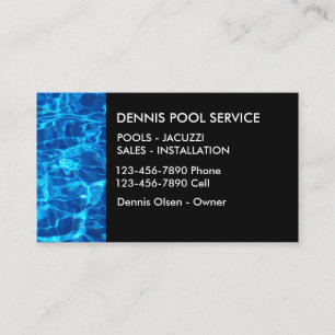 Einfacher Poolservice Visitenkarte