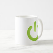 Einfacher Power-Knopf Kaffeetasse (VorderseiteRechts)