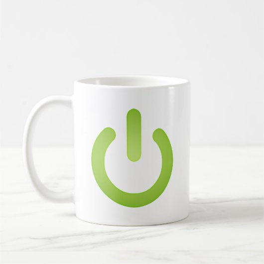Einfacher Power-Knopf Kaffeetasse (Links)