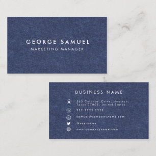 Einfacher Professioneller Eleganter Name des Arbei Visitenkarte