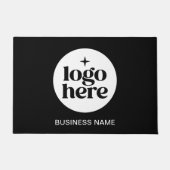 Einfacher professioneller Geschäftsname + Logo Fußmatte (Vorderseite)