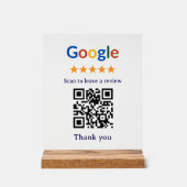 Einfacher professioneller Google-Review-QR-Code fü Acrylschild (Vorderseite)