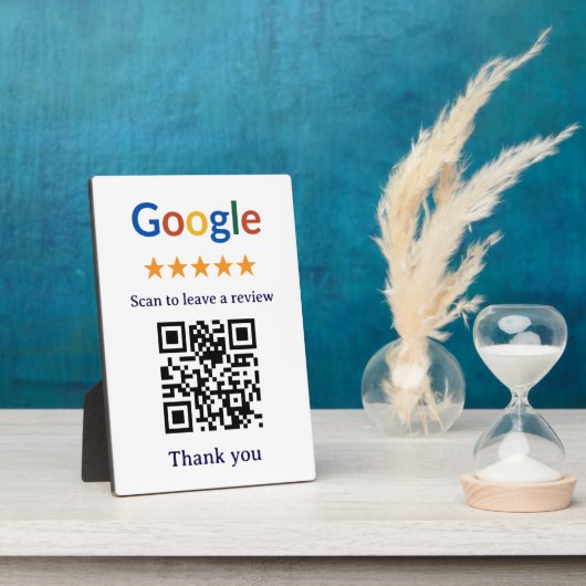 Einfacher professioneller Google-Review-QR-Code fü Fotoplatte (Seite)