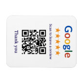 Einfacher professioneller Google-Review-QR-Code fü Magnet (Horizontal)