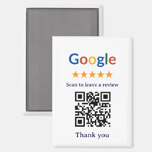 Einfacher professioneller Google-Review-QR-Code fü Magnet