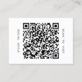Einfacher professioneller minimaler QR-Code Visitenkarte (Rückseite)