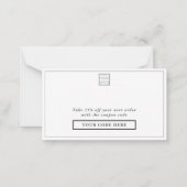 Einfacher Promo-Code für das Firmenlogo Vielen Dan Mitteilungskarte (Rückseite)