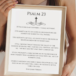 Einfacher Psalm 23 Der HERR ist mein Hirte Poster