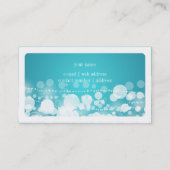 Einfacher punktierter Türkis Visitenkarte (Rückseite)