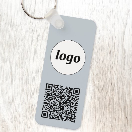 Einfacher QR Code Business Blue Schlüsselanhänger