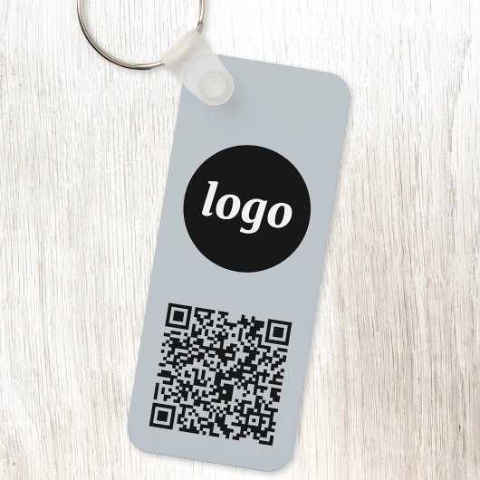 Einfacher QR Code Business Blue Schlüsselanhänger