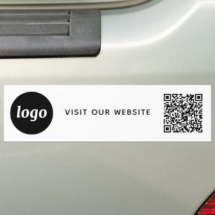 Einfacher QR-Code für Logos und Text Autoaufkleber