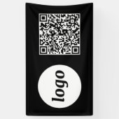 Einfacher QR-Code für Logos und Text Banner (Vertikal)