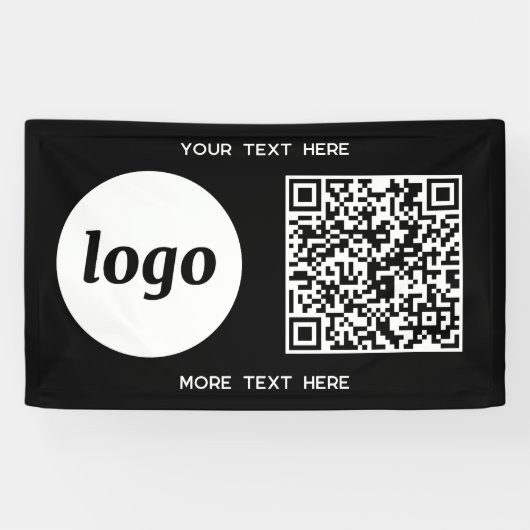 Einfacher QR-Code für Logos und Text Banner (Horizontal)