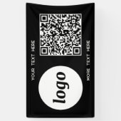 Einfacher QR-Code für Logos und Text Banner (Vertikal)