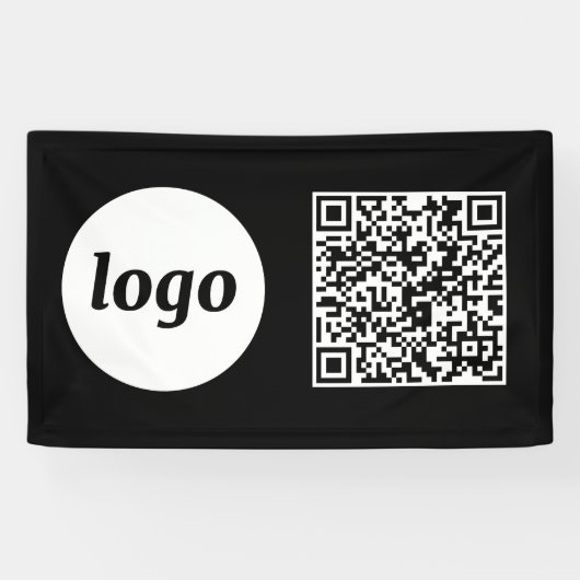 Einfacher QR-Code für Logos und Text Banner (Horizontal)