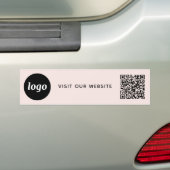 Einfacher QR-Code für Logos und Texte Rosa rot Autoaufkleber (Auf Auto)